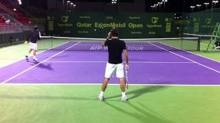 Federer Practice BackView full [upl. by Dailey]