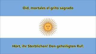 Argentinische Nationalhymne ESDE Text  Anthem of Argentina [upl. by Attelrahc]