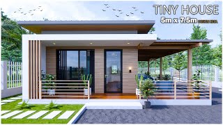 Tiny House Design  5m x 75m with 2bedroom Simple life [upl. by Trilley]