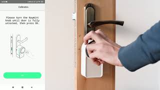 Calibrate Keymitt Smart Lock on Eurolock with movable handle on outside [upl. by Eiggem]