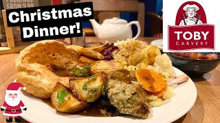 Trying AllYouCanEat Christmas Dinner at Toby Carvery  Pudding [upl. by Dilisio355]