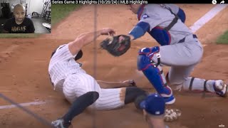 REACTION  Dodgers vs Yankees World Series Game 3 Highlights 102824  MLB Highlights [upl. by Eniamraj966]