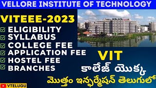 VIT University In Telugu Placements VITEEE 2023 Complete admission process  Exam pattern  Dates [upl. by Atteuqahs]