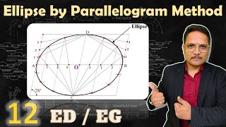 Ellipse by Parallelogram Method  Engineering curves  Engineering Drawing  Engineering Funda [upl. by Meeka300]