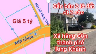 Cần bán gấp 2 lô đất dt 2 sào mặt nhựa 29m mặt bê tông 57m đất Hồng thích hợp phan nền giá 5 tỷ [upl. by Ythomit]