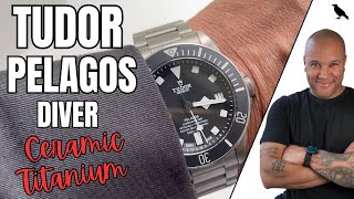 TUDOR PELAGOS CeramicTitanium DIVER WATCH Hands ON TUDOR M25600TN0001 [upl. by Jeminah916]