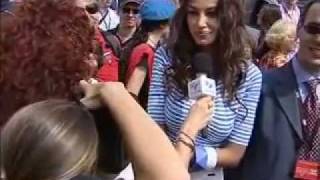 Mille Miglia 2011 le interviste di Teletutto Madalina Ghenea  tg Teletutto [upl. by Tamar589]