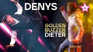 Denys bekommt für seine waghalsige Performance Dieters goldenen Buzzer 🥇  Das Supertalent 2024 [upl. by Sdlonyer]