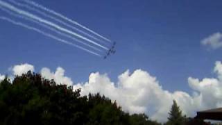 Snowbirds flying over house in Whitby [upl. by Lehplar]