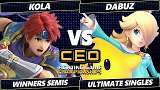 CEO 2024 TOP 8  Kola Roy Vs Dabuz Rosalina Smash Ultimate  SSBU [upl. by Niessuh676]