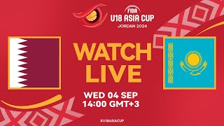 Group Phase  Qatar v Kazakhstan  Full Basketball Game  FIBA U18 Asia Cup 2024 [upl. by Ahsenroc]