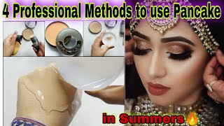 How to use Kryolan Pancake in Summers  Professional Bridal Base with Kryolan Makeup Products [upl. by Ibrek]