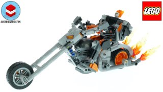 LEGO Marvel 76245 Ghost Rider Mech amp Bike  LEGO Speed Build Review [upl. by Conney]