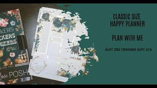 Classic Size Happy Planner Plan With Me For the Week Of Sept 2nd through Sept 8th [upl. by Bouchier]