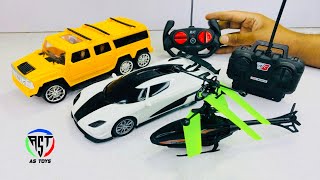 Remote Control Helicopter  Remote Control Jeep Wrangler Unboxing As Toys [upl. by Anaiuq]