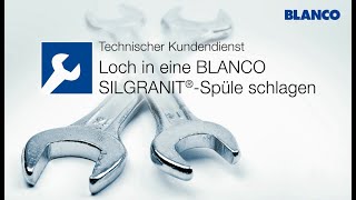 Zusätzliche Lochbohrung für eine BLANCO Silgranitspüle [upl. by Akenit]