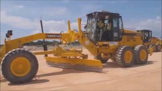 Powerplus PP14GIX Motor Grader with Leicas Total Station TS16 P1quot R500 [upl. by Raddy]