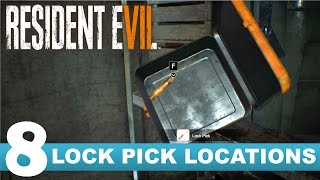 RESIDENT EVIL 7  All Lockpick Locations in Easy  Normal Difficulty Written Commentary [upl. by Sergias]