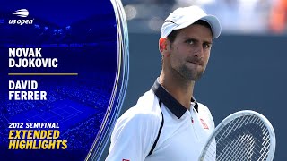 Novak Djokovic vs David Ferrer Extended Highlights  2012 US Open Semifinal [upl. by Albarran]