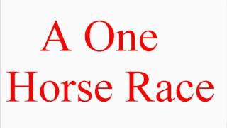 🔵 A One Horse Race  Vocabulary Builder  ESL British English Pronunciation [upl. by Stu561]