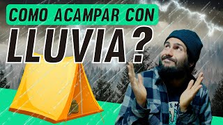 ⛺ Cómo ACAMPAR con LLUVIA viajando en BICI❓ [upl. by Yrdnal]