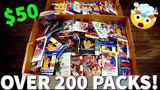 I BOUGHT 200 SPORTS CARDS PACKS FROM GOODWILL [upl. by Yehsa936]