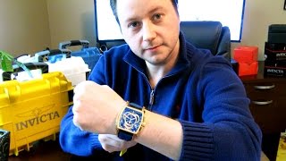 Invicta 17008 Watch Review S1 Rally Racing Blue Leather Gold Plated [upl. by Arabrab195]