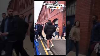 James Tavernier argues with extremely angry fan rangersfc rangers tavernier angry youtubeshort [upl. by Eelac]