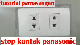 Tutorial  memasang stop kontak ganda panasonic [upl. by Lettig781]