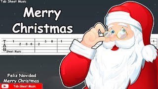 We Wish You A Merry Christmas Guitar Tutorial Tab [upl. by Rifkin]