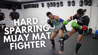 Hard Sparring Muay Mat Fighter with Elbows breakdown [upl. by Hausner]