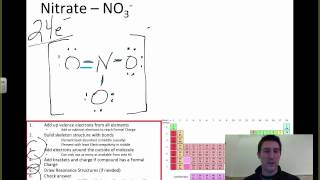 Lewis Structure Nitrate NO3 [upl. by Oralia]