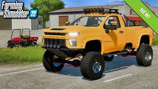 New Mods  Silverado 3500 2Door Case Scout 4x4 amp Competition Map 27 Mods  Farm Sim 22 [upl. by Aitel]