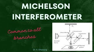 Michelson Interferometer  Optics  Anna University  physics [upl. by Templas]