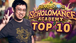 Trumps Top 10 Scholomance Academy Cards  Hearthstone [upl. by Ayama]