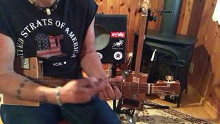 I’m an old cowhand Classic Western song lesson for 3 string Cigar Box Guitar [upl. by Ahsinaw921]