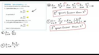 Comparing Growth Rates of Functions Using Limits [upl. by Brittnee118]