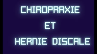 Minute Chiro 5  Chiropraxie et hernie discale [upl. by Anawik]