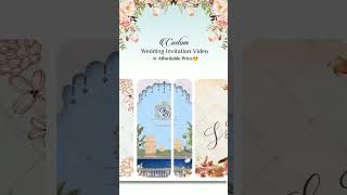 Custom Wedding Invitation Video Templates  Save The Date  Marriage Invitations  shorts [upl. by Airdnekal261]