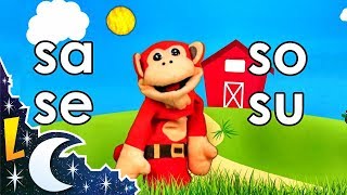 Sílabas sa se si so su  El Mono Sílabo  Videos Infantiles  Educación para Niños [upl. by Donald]