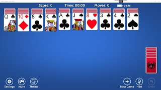 July 22 2024 Spider Solitaire Classic 2022 Blue Version [upl. by Wessling179]