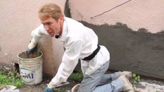 How to use stucco sponge and hard rubber floats [upl. by Aldon]