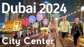 Dubai 4K Amazing City Center Burj Khalifa Dubai Mall Walking Tour 2024 🇦🇪 [upl. by Fira220]