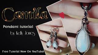 Wire wrap pendant tutorial Camila by Kelly Jones Jewellery [upl. by Brennan]