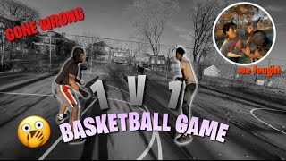 1v1 basketball game  gone wrong ‼️😳😳‼️ [upl. by Aidyn372]