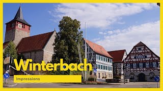 City tour of Winterbach an der Rems Germany  A charming small village [upl. by Nelram]