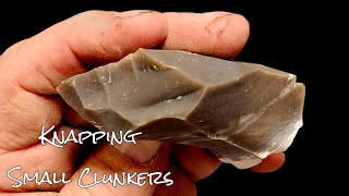 Bifacing Small Clunkers Episode 1 Beginner Flintknapping [upl. by Anerda725]