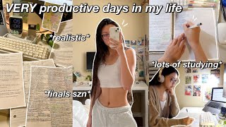 STUDY VLOG  the MOST productive days in my life  finals week vlog lots of note taking amp more [upl. by Amargo]