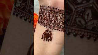 Simple mehendi design  wrist mehendi shorts mehndi youtubeshorts ytshorts mehndidesign henna [upl. by Eirotal]