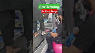 Gait Training In Foot DropGait analysisAnkle Foot Orthosisfootdropstrokerecoverypainneurorehab [upl. by Olrak]